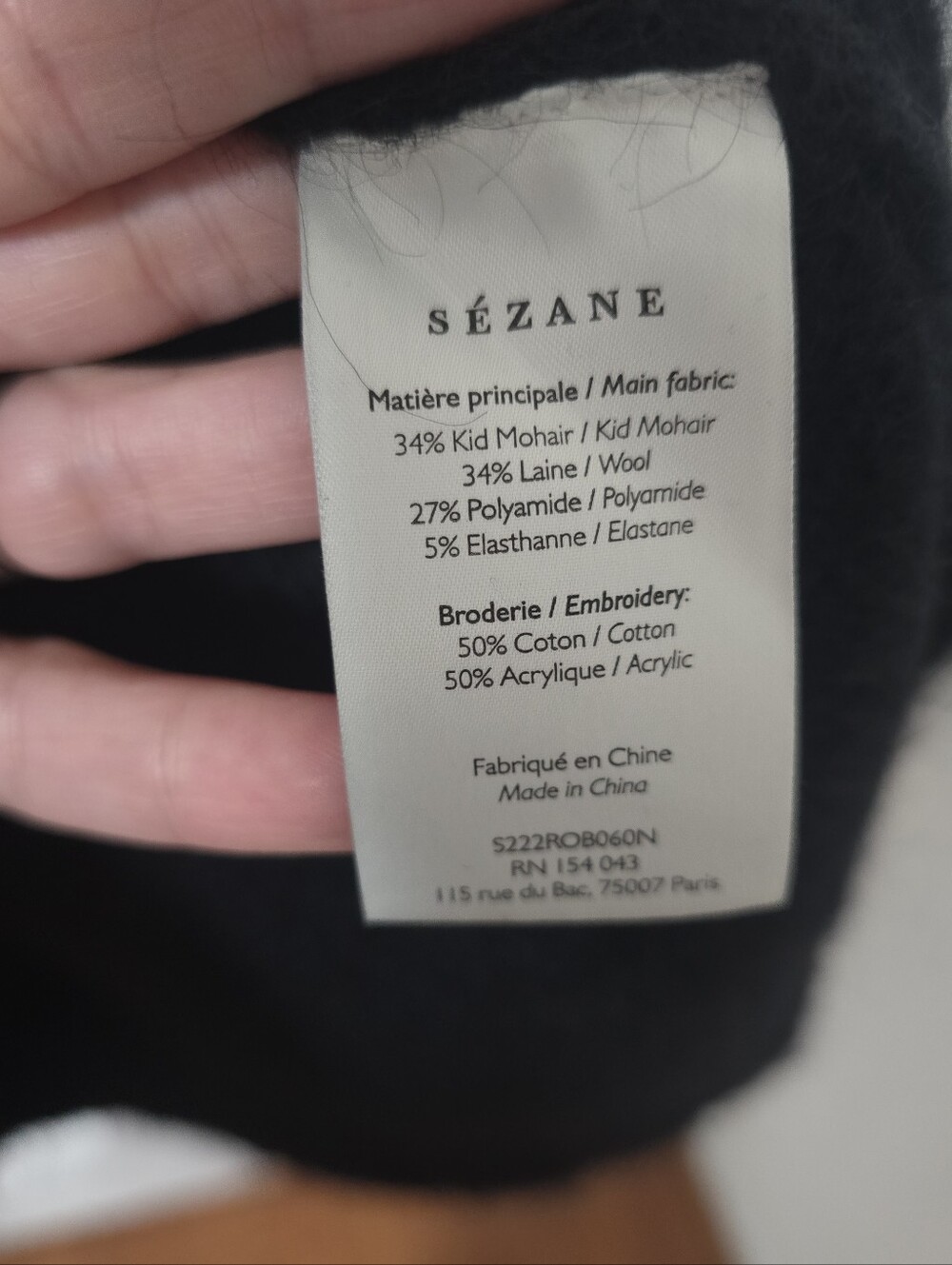 Sezane Uriel Mohair/wool Sweater Mini Dress Size S - Picture 5 of 6
